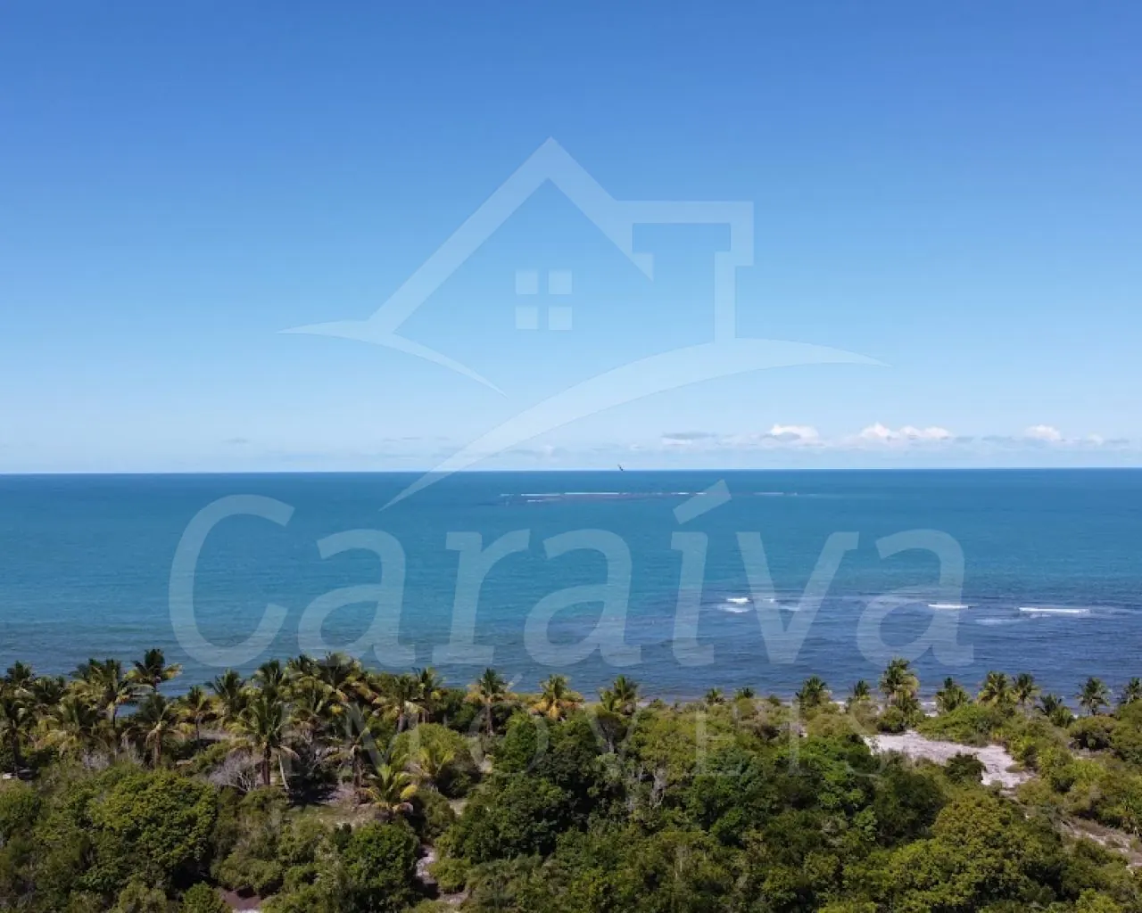 Área na praia de Caraíva